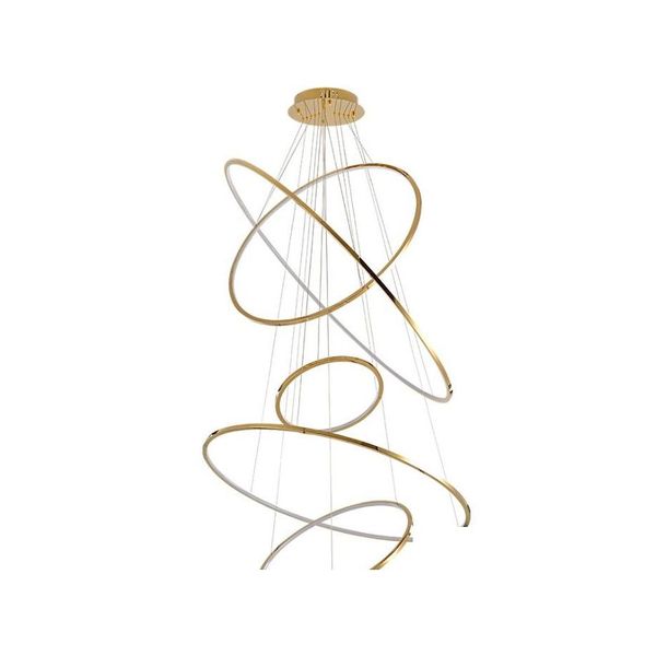 Pendelleuchten Kurz Home Decor Ringlampe Kronleuchter Loft im Flur Wohnzimmer Esszimmer Gold Treppe Beleuchtungsprojekte Lichter Drop DHS1M