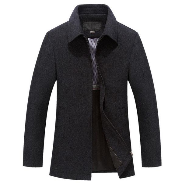 Jaquetas masculinas marca jaqueta de lã homens casaco casual moda outerwear homem primavera outono casaco ervilha plus size 3xl