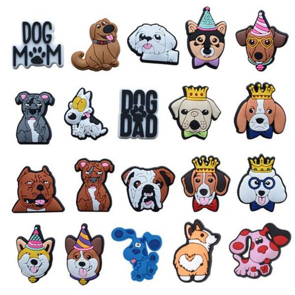 20style Charm Charms de cachorro fofo Charms PVC Acess￳rios para sapatos decora￧￣o Button Butbre Kid Party Gift Wholesale