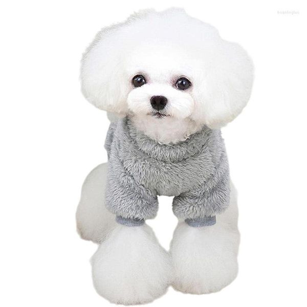 Abbigliamento per cani Pigiama in velluto sfocato Cappotto invernale Pullover in morbido pile Doggy Pet Vestiti per la stagione fredda Gatto per