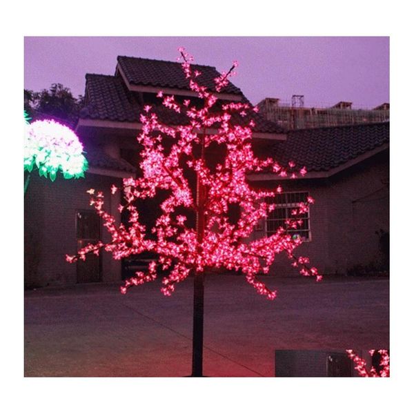 L￢mpadas de gramado 1,5m 1,8m 2m LED LED LED FLOR BOSSOM ALTEMENTE DE CRANDE ￁rvore de Natal L￢mpada de decora￧￣o de jardim ￠ prova d'￡gua para casamento par dhfii