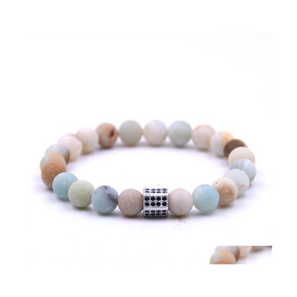 Fios de mi￧angas moda criativa Stone natural Amazon Bracelet Gift J￳ias de estilo ￩tnico Microset Droga de zirc￣o de mi￧angas Bracele dhiq3