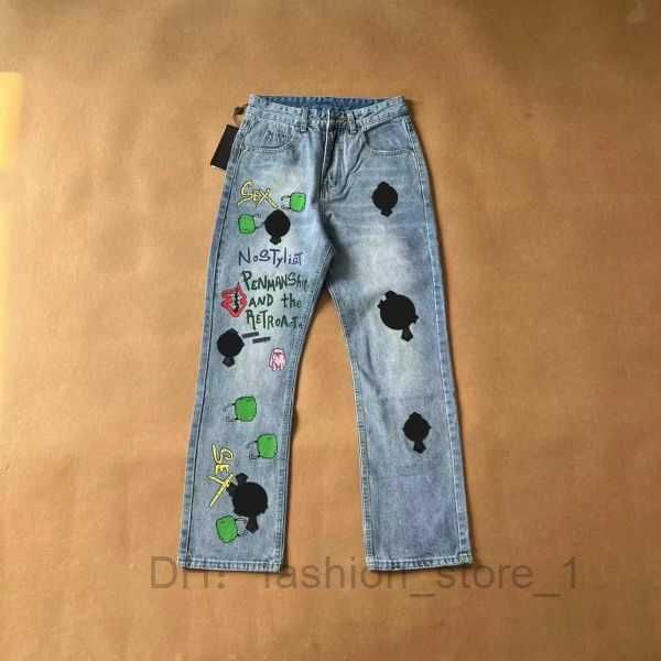 Джинсы Cross-skin Washed Jean Chromeheart с высокой талией Lovers Chromees Loose Rework Process Chrome 13 475n 5 FTMD