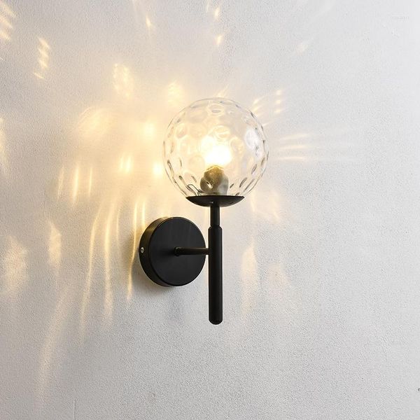 Lâmpadas de parede Lâmpadas LED Lampada Quarto ao lado da iluminação de corredor de decoração interior leve preto/dourado AC90-260V