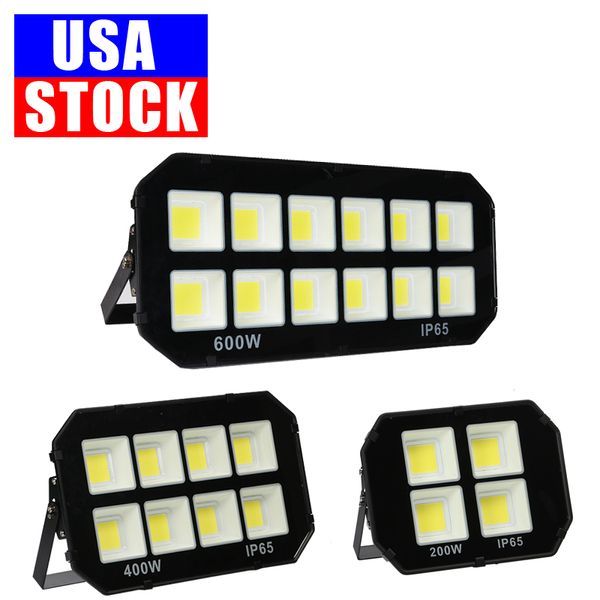 LED-Flutlichter, wasserdicht, 200 W, 600 W, 400 W, Outdoor-Flutlichter, Landschaftslampen, AC 85–265 V, 6500 K, kaltes Weiß
