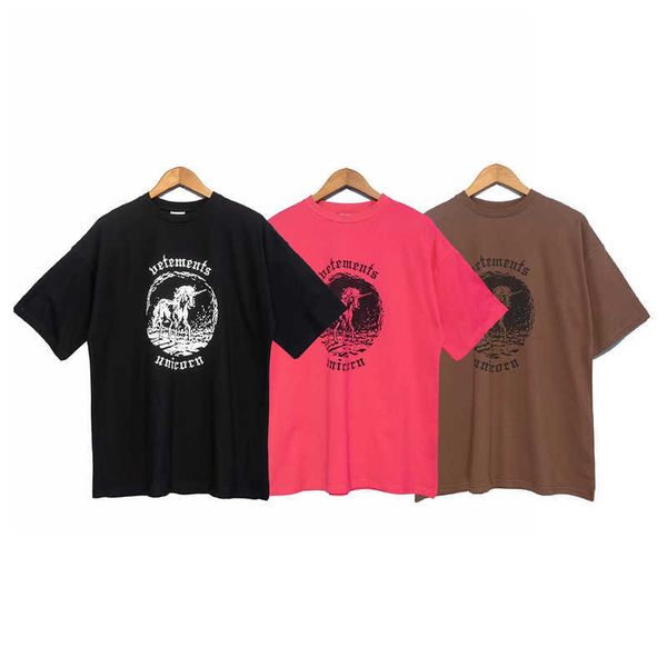 Männer T-Shirts Hohe Qualität Mode T-shirt Männer 1 1 Einhorn Frauen T Shirts Etwas Übergroße VTM Kurzarm Männer kleidung T230209