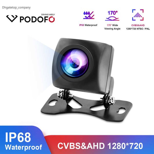 Yeni Podofo AHD Araba Arka Görünüm Kamerası HD Ters Park Videosu Monitör Su Geçirmez Yedekleme Gece Görme Lensi 6m Kablo Araç Radyosu MP5