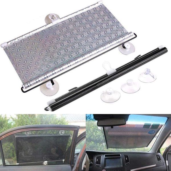 Universal Saugnapf Sonnenschutz Fenster Roller Sonnenschutz Bildschirm Abdeckung Blind Protector Faltbare Auto Auto Windschutzscheibe Blatt Vorhang