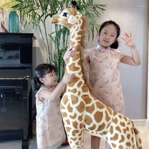 Travesseiro inser super grande boneca de brinquedo kawaii decoração simulação girafa giraffe pluxus decoração viva