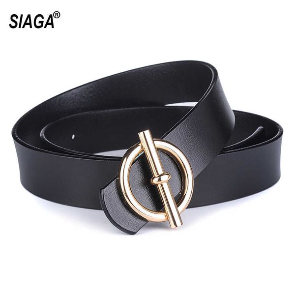 Belts Marca Nome Feminino Couro Genuíno Designers de moda de metal exclusivo de metal de 28mm Lidgura Feminino FCO057 G230207