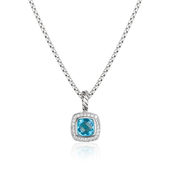 Collana di gioielli vintage Collana con ciondolo da uomo in granato da 7 mm Designer di gioielli Ametista Diamante Petite Collana da donna con gioielli con topazio azzurro alto