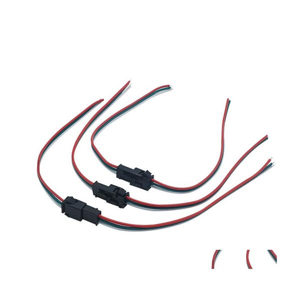 Outros acess￳rios de ilumina￧￣o de 3 pinos conector LED masculino/f￪mea jst sm 3 pinos fios de plugue para WS2811 Modos de luz de tira Drop Drop entrega Dhajw