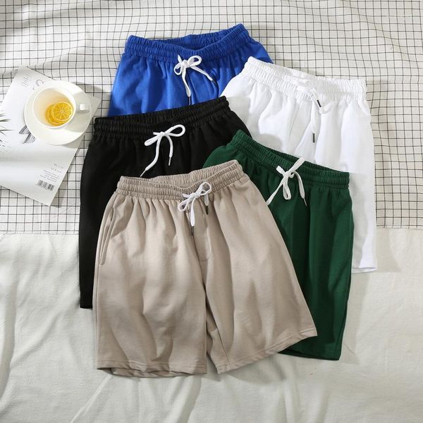 Ropa de dormir para hombres Verano Sólido Hombres Shorts Sleep Bottoms Pantalones masculinos Poliéster suave Hogar Casual para la playa