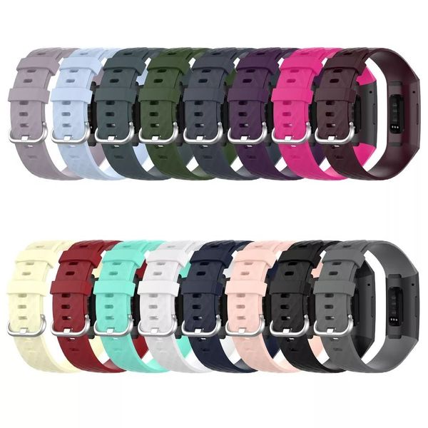 Fitbit Charge 4 Banda de substituição Silicone 3 SE Bands Mulheres homens pulseiras ajustáveis ​​pulseiras