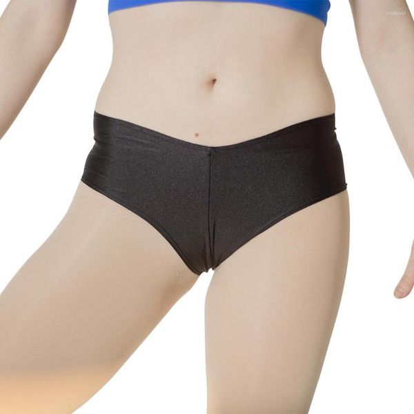 Pantaloni da palcoscenico Pantaloni da pole dance Pantaloncini da ballo blu fiume chiaro Gambe da musica Lucide a vita a V Biancheria intima da donna Abbigliamento da ballo da donna