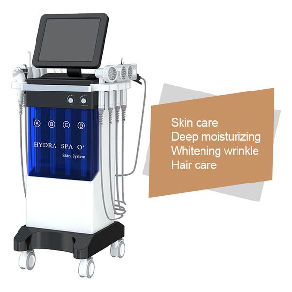 macchina per la pulizia dell'idra facciale 9 in 1 attrezzatura spa professionale di bellezza Aqua Hydro Facial Machine bolla bellezza facciale acqua sbucciata sauna facciale Steamer