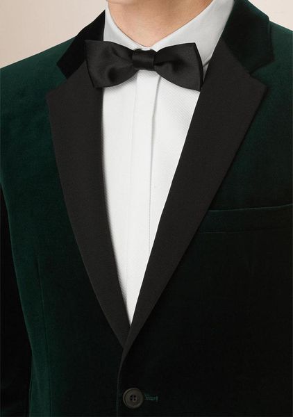 Ternos masculinos Mens Velvet Blazers personalizados Made Slim Fit Jacket Green Mentilored for Menmens Suit 2pcs