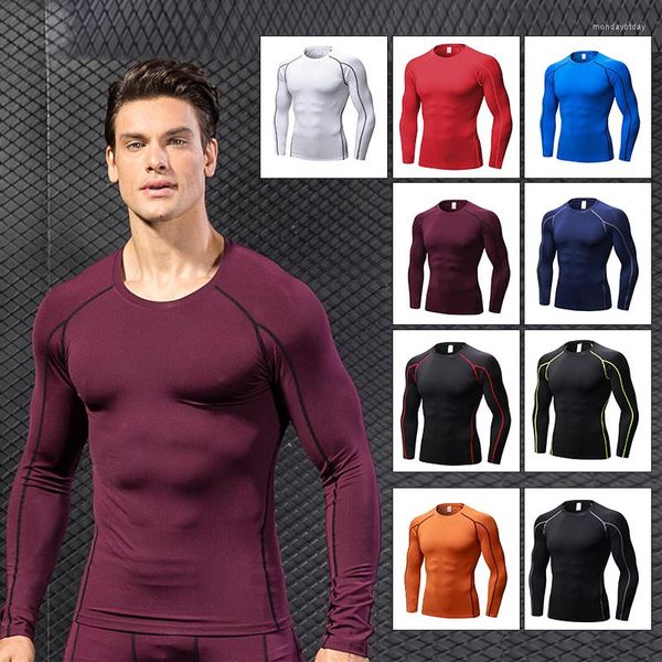 Herren T-Shirts Gym Fitness Kleidung Kompression Polyester Tragen Mma Bjj Rash Guard Großhandel T-Shirt mit individuellem Logo für Männer