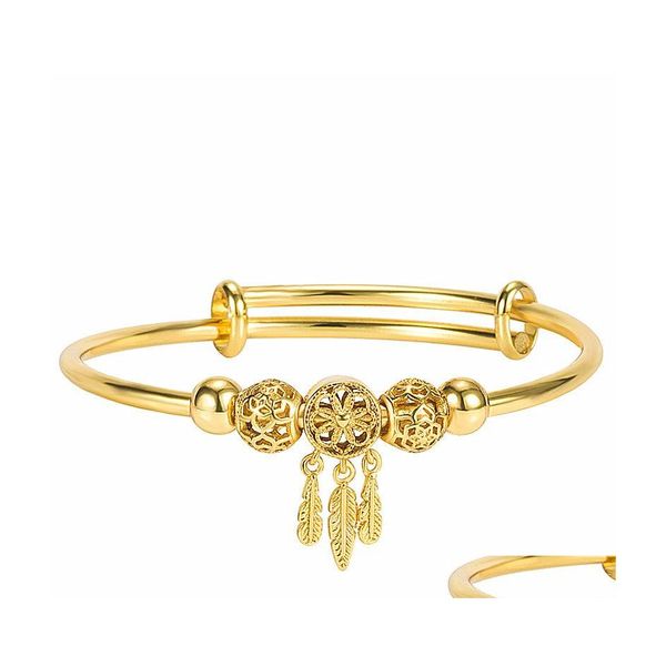 Bangle Dreamcatcher Feather Tassel Charm Bracelet para mulheres Acess￳rias de j￳ias de moda Sand Bracelets Golds Bangles Drop Delt Delp Dhw6p