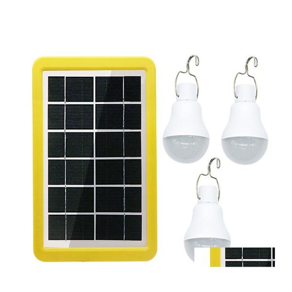 Altre luci solari Alimentazione Usb Luce esterna 15W Lampada portatile Bb Energia Led Pannello di illuminazione Tenda da campo Pesca Drop Delivery Re Able Dhbwn