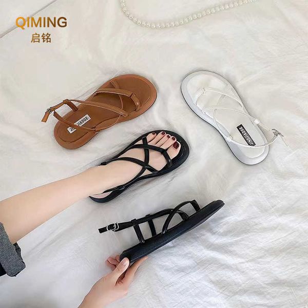 FATTO FASHIO SPIAGGIA SEXY Platform Sexy Platform Summer Cash Cross Peep Ttoe Ladies Scarpe Donna Black Sandals Black Flip Flops T