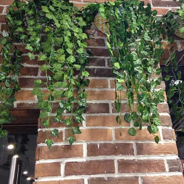 Fiori Decorativi 4 Pezzi Seta Artificiale Plastica Simulazione Viti Rampicanti Foglia Verde Edera Rattan 250 Cm Per La Casa Bar Ristorante Decorazione