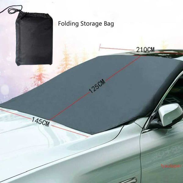 Automóvel, Magnetic Sunshade Capa Carrões de pára -brisa Snow Shade Sol à prova d'água Tampa de proteção contra pára -brisas dianteiro Acessórios para capa