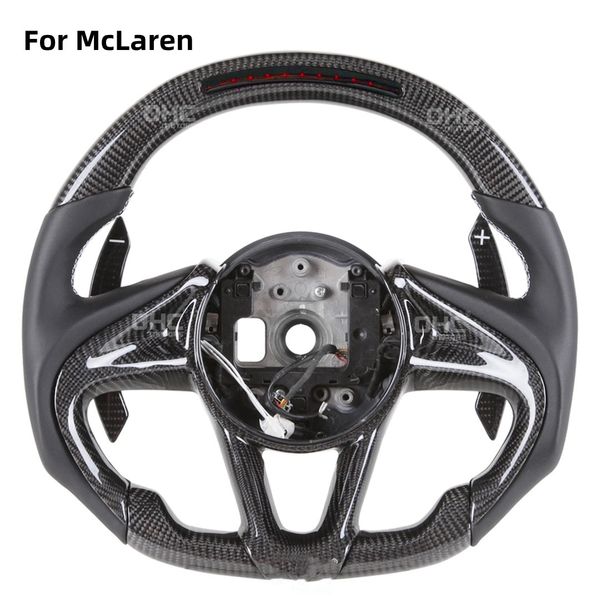 McLaren Araç Sürüş Aksesuarları için Yarış Ekran Gerçek Karbon Fiber Direksiyon Tekerlekleri