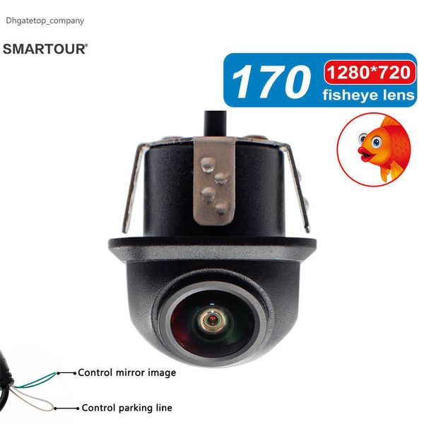 Nuovo SMARTOUR Telecamera per retromarcia per auto Visione notturna per retromarcia Monitor per parcheggio automatico CCD Impermeabile Video HD da 170 gradi Fish Eye Lens