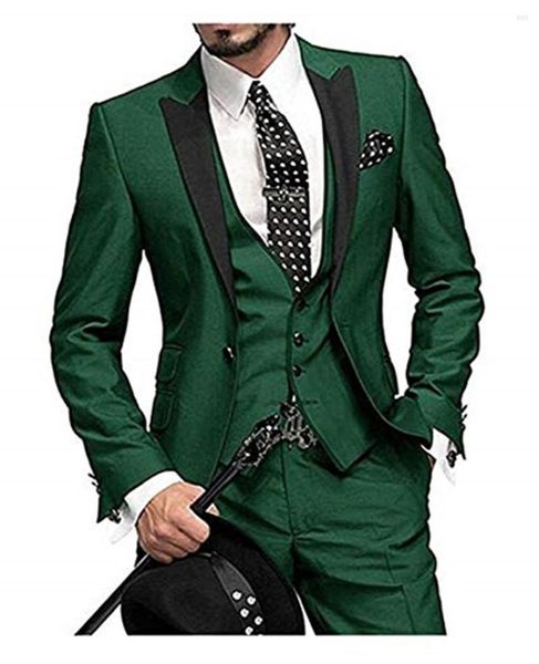 Ternos masculinos 2023 mais recente colorido clássico smoking noivo de reprime rosa casamento elegante e masculino fino conjunto de 3 peças (colete de calça de jaqueta)