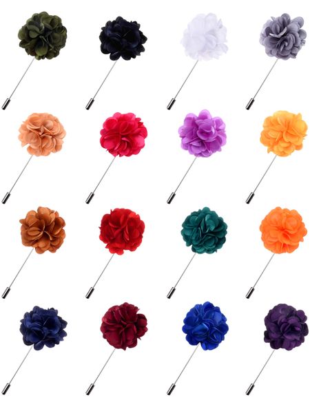 Spille Spille Fiore Mens risvolto fatto a mano in raso Boutonniere Spilla per abito da sposa sposo con una consegna Boxmticolor 2 goccia 2022 Dhest