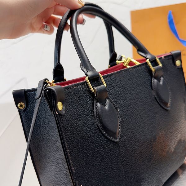 Clássico real oxidação de couro saco de compras designers ombro tote bolsas mulheres presbiopia embreagem bolsa shopper sacos crédito car188z