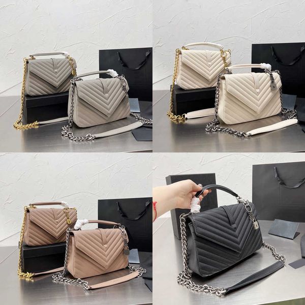 Umhängetasche, Designer-Tasche, Y-Typ, Damen-Luxus-Handtasche, Kette, Umhängetaschen, Leder-Einkaufstasche, klassische diagonale Streifen, Messenger-Taschen, gesteppte Geldbörse mit doppelter Klappe 221210 24