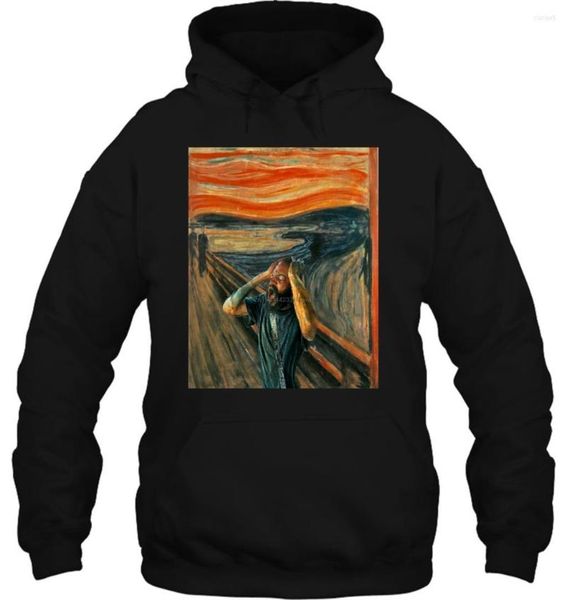 Hoodies masculinos Menas Moda de moletom legal engraçado The Scream (Death Gripes) Personalizado Mulheres de Streetwear