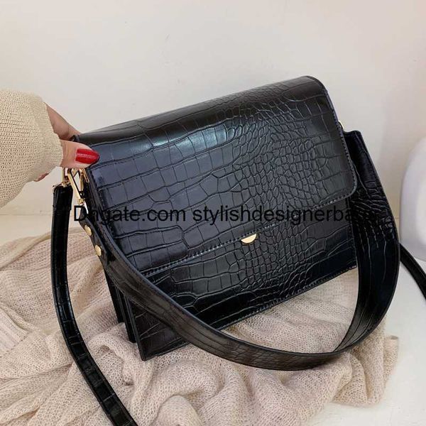 Totes Stone Patent Schwarz Umhängetaschen Für Frauen 2022 Kleine Handtasche Kleine Tasche PU Leder Handtasche Damen Designer 0209V23