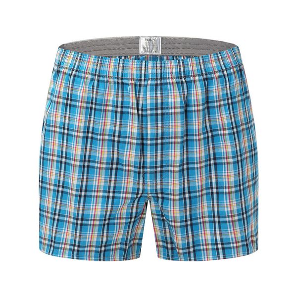 Pantaloncini da uomo Nuovi boxer intimi da uomo Pantaloncini Mutande da notte in cotone casual Marche Plaid Mutandine comode e comode per la casa