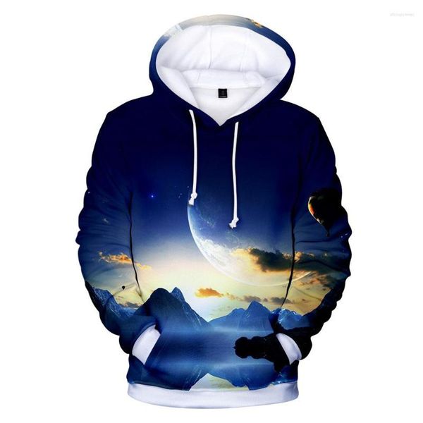 Com capuz masculino mais recente do céu azul impressa moda Hip Hop 3d Sorto Menino Mulheres Hoodie Tops Casual Manga Longa Harajuku Pullovers com capuz