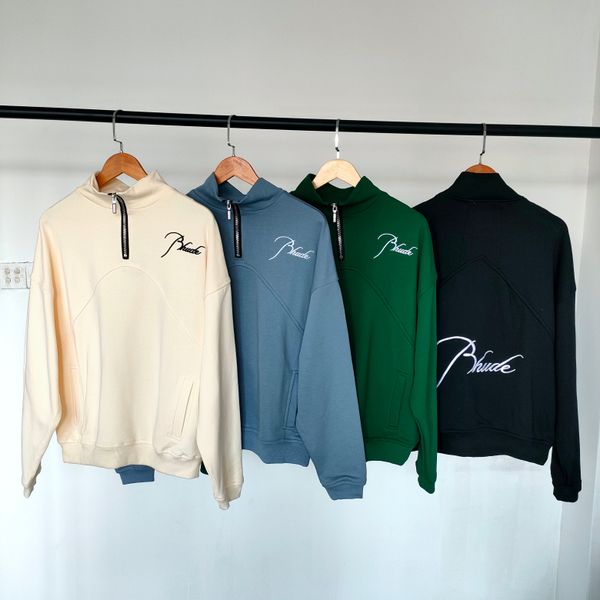 Tasarımcı Erkek Hoodies İlkbahar Sonbahar Erkek Ceket Rhude Marka Rahat Moda Tişörtü Boyut S-XL