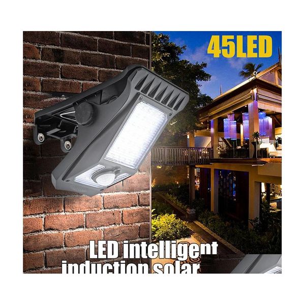 Solar Wandleuchten Garten Licht Clip Typ Lampen Outdoor Straße Bewegungssensor Wasserdichte Beleuchtung für Haushalt Gartenarbeit Dekoration Dro Dh8Ja