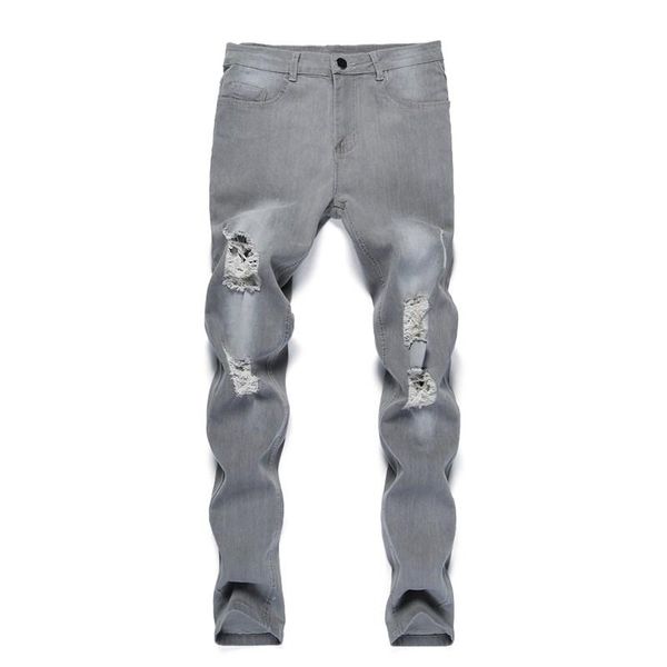 Männer Jeans Mode Lässig Vier Jahreszeiten Männlich Zerrissene Dünne Hosen Slim Biker Outwears Hosen Qualifizierte Männer Jogginghose Sexy Loch J