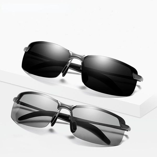 Outdoor-Brillen, polarisierte Farbwechsel-Sonnenbrille, Herren, klassische Metall-Arbeitsbrille, Damen, Reisen, Fahren, Radfahren, Anti-UV, Oculos De SolOutdoo