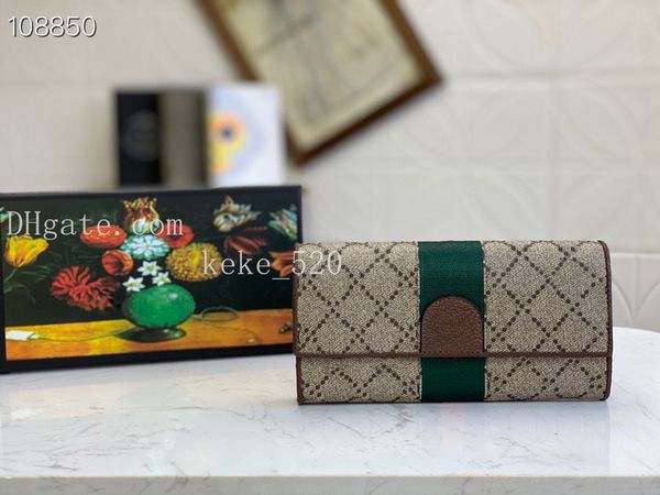 Modedesigner-Taschen, Multi-Karten-Geldbörsen, dünnes Design, Damen-Buchstaben, Luxus-Geldbörse, berühmte Geldbörse, Kunstwerk, einfache perforierte Clutch-Tasche 557803