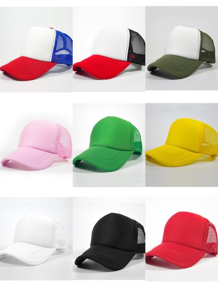 Оптовая сублимация Trucker Hat Hat Baseball Cap Party Supplice Обычай на тепло -трансфер с логотипом Printing Truckers Caps сетчатая шляпа пена вышита 001