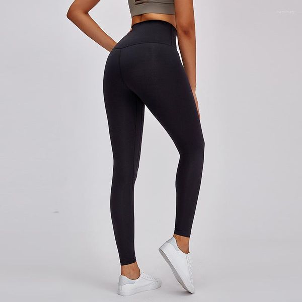 Damen-Leggings, hohe Taille, solide Leggings, Damen, eng, Workout, Fitnessstudio, Bauchkontrolle, 2023, hockensicher, Sport, Fitness, sportlich