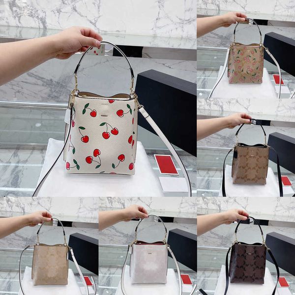 Akşam çantaları kova çantaları mollie crossbody tasarımcı çantaları lüks el çantaları moda kiraz alışveriş çanta totes kahverengi omuz çanta cüzdan 230207