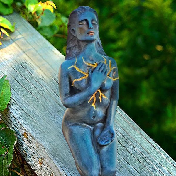 Objetos decorativos Figuras de Deusa esculturas auto -amosas de Deusa, figuras cura de deusa escultura resina artesanato artesanato de decoração de casa presentes para amigos 230210