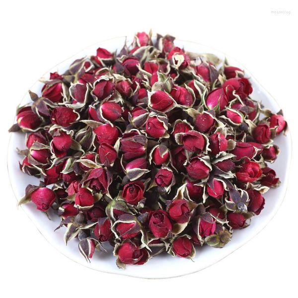 Fiori decorativi 150g Mini boccioli di rosa essiccati Puro Phnom Penh naturale con bordo dorato