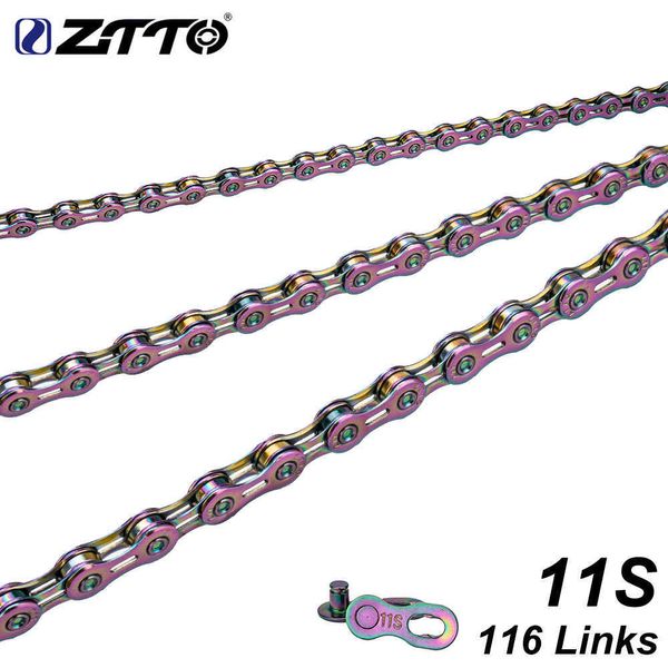 ZTTO 11 Speed ​​Bicycle Chain Красочная 116 ссылок 11S 22 S MTB 11SPEED Mountain Road Bike Chain