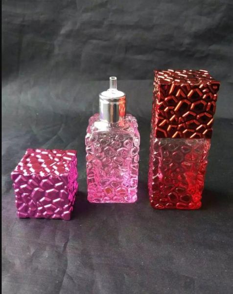 Accessori per bong in vetro leggero con alcol a cubo d'acqua multicolore, accessori per bong in vetro all'ingrosso, narghilè in vetro, pipa ad acqua senza fumo