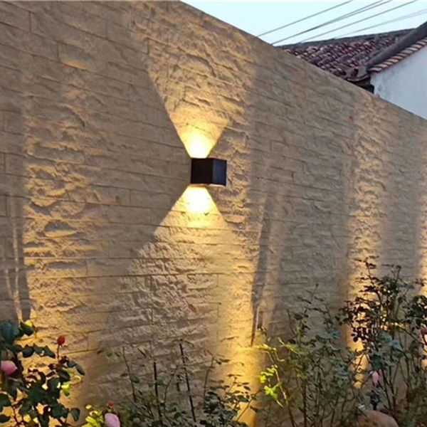 Küp Led Duvar Lambaları Modern Yukarı Sconce Aydınlatma Fikstürü Dış Lamba İç Mekan Kullanımı